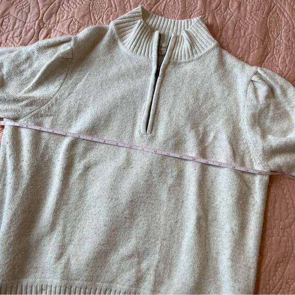 Universal Thread Puffy Sleeve 3/4 Zip Sweater Size XL - Picture 5 of 6
